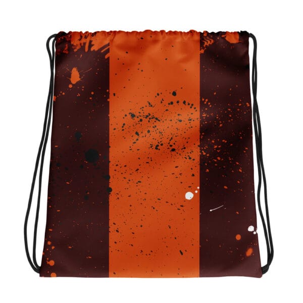 Claret & Amber Paint Splat Drawstring bag