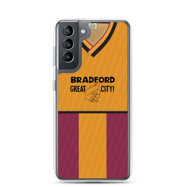 Bradford City 1987-88 Home Shirt Clear Case for Samsung® - Image 18