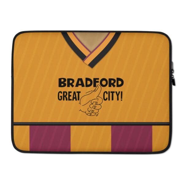 Bradford City 1987-88 Home Shirt Laptop Sleeve