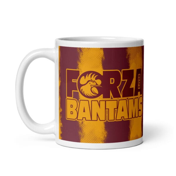 Forza Bantams 2024/25 White Glossy Mug - Image 3