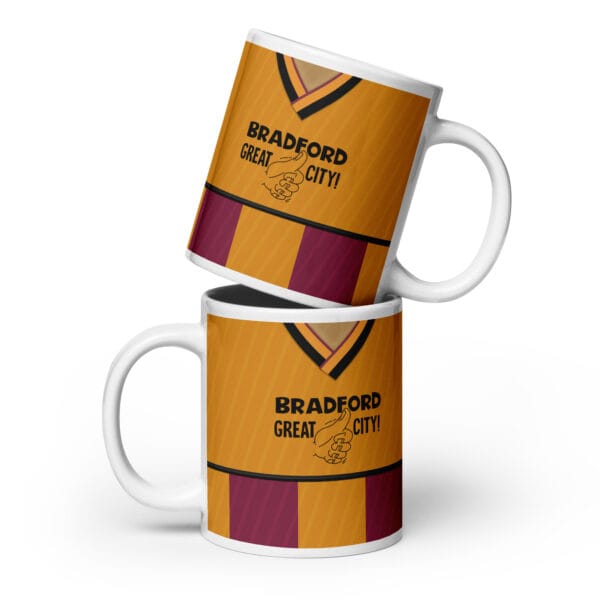 Bradford City 1987-88 Home Shirt Mug - Image 3