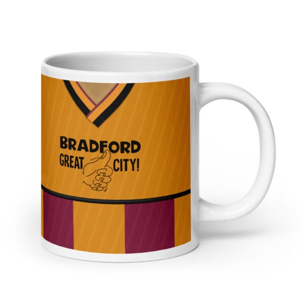 Bradford City 1987-88 Home Shirt Mug - Image 8