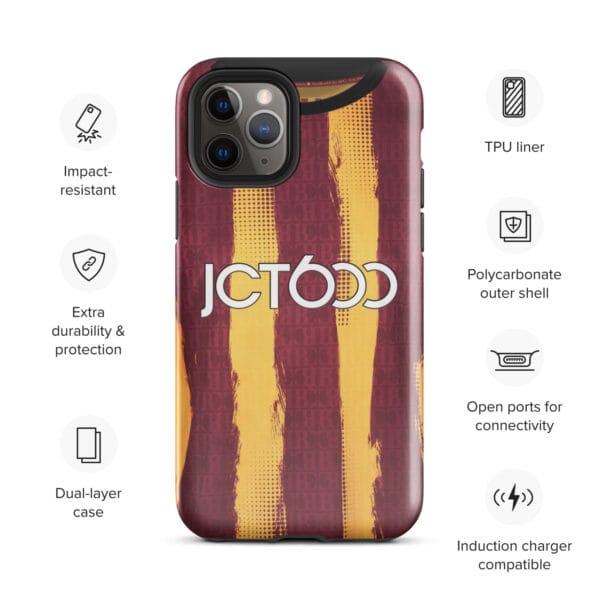 Bradford City 2024-25 Home Shirt Tough Case for iPhone® - Image 3